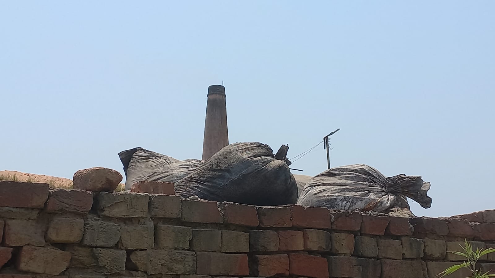 Banned fuel being burnt on brick kilns