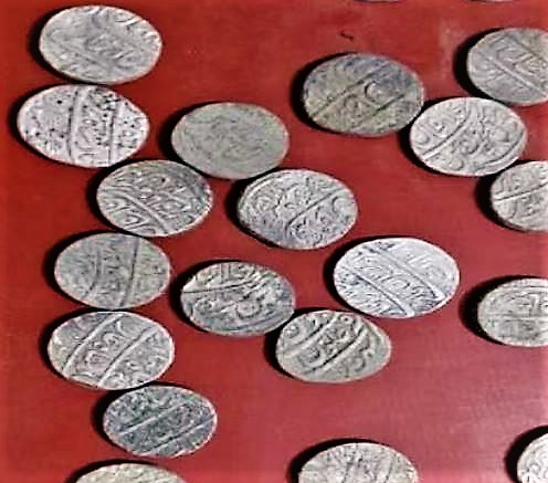 Mughal coins found in excavation