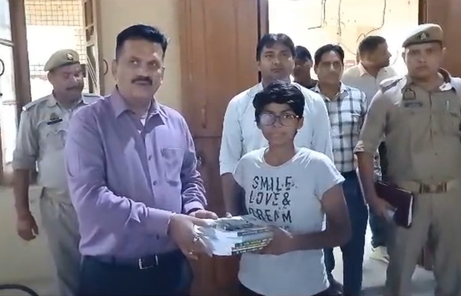 Books Distributed Flood Victims