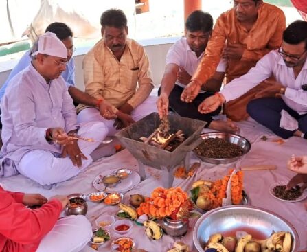 Havan in Cowshed on Janmashtami