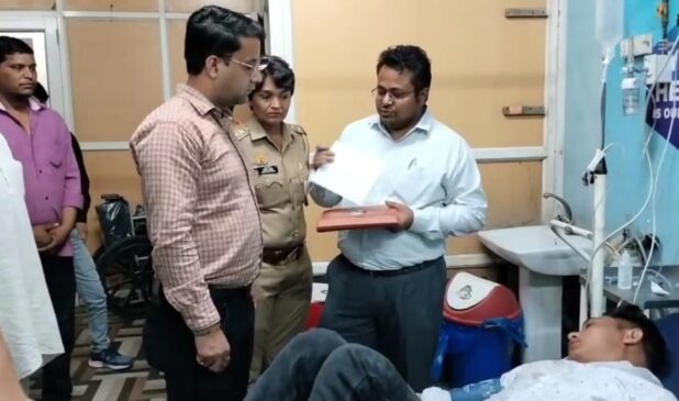 A husband upset with his wife consumed poison outside the women's police station