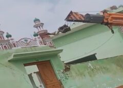 The mosque built next to Kalki Dham in Sambhal was demolished