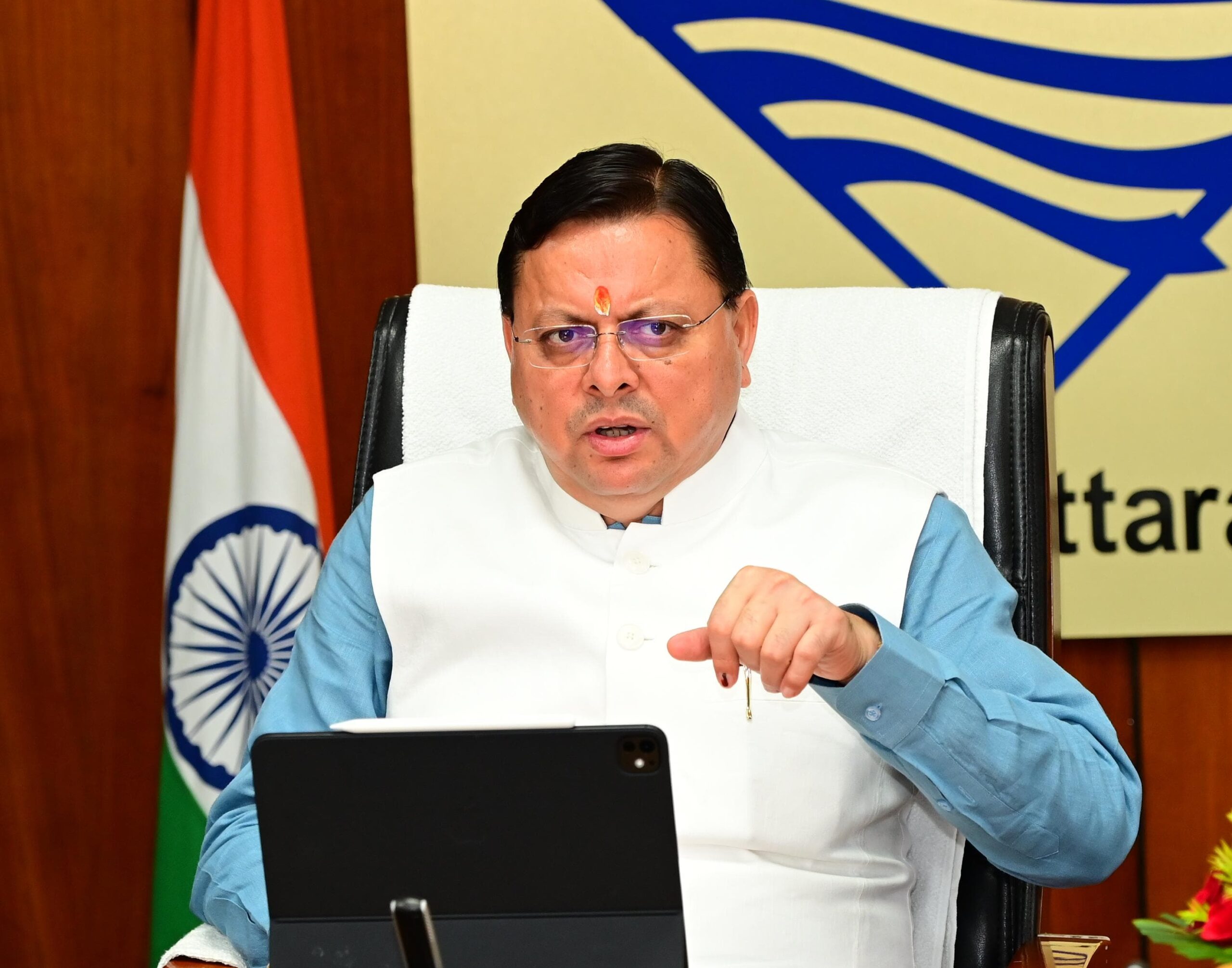 Uttrakhand CM Dhami in Action Mode