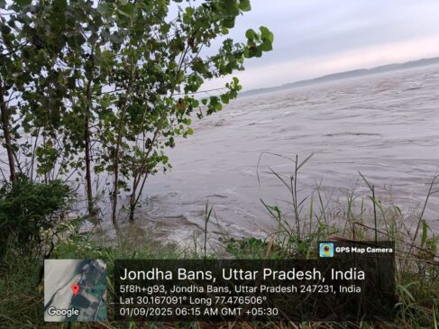Lakhs Causecs Water Realese  From Hathnikund Barrage