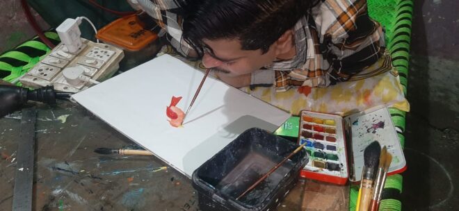 100% disabled in his hands and feet, Created 4,000 captivating paintings with his mouth, Salute to the spirit of this miraculous artist.