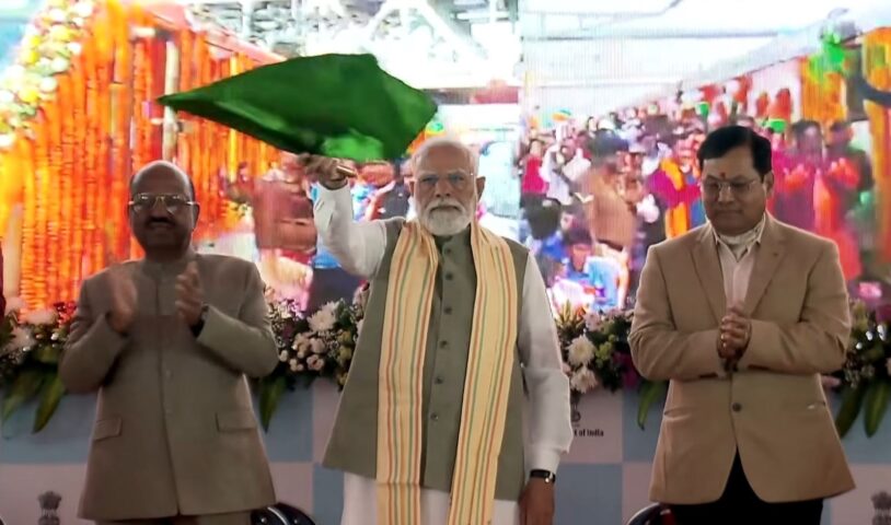 PM Modi flags off two Amrit Bharat trains