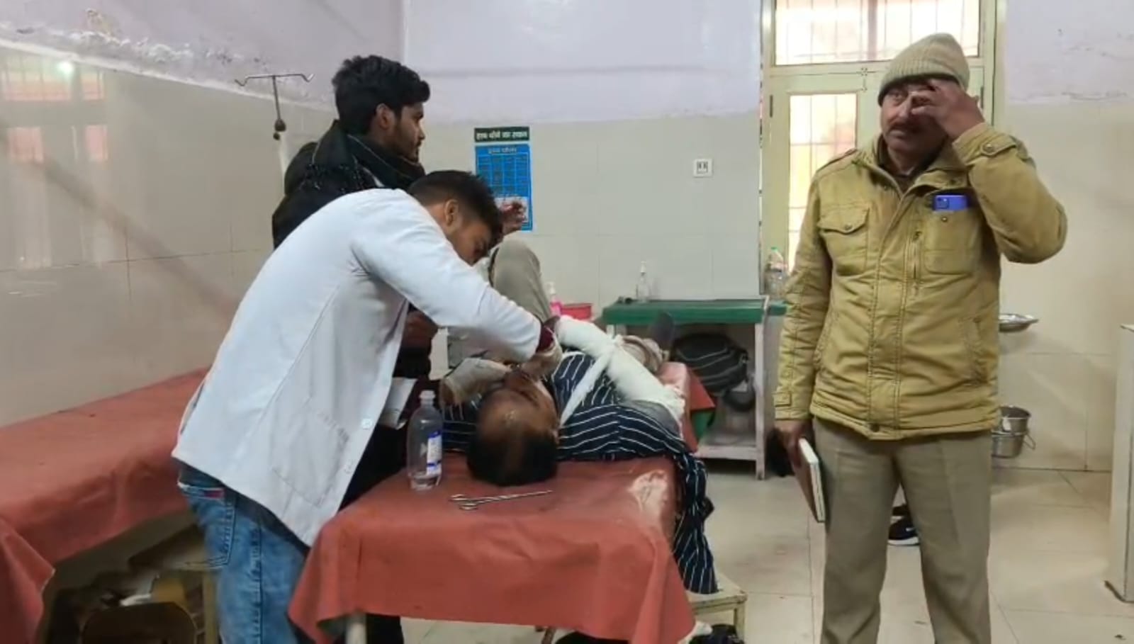 A car fleeing from Uttarakhand ran over a motorcyclist