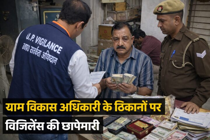 Vigilance raids the home of a Village Development Officer in Saharanpur, VDO Sanjay Walia is in jail on bribery charges.