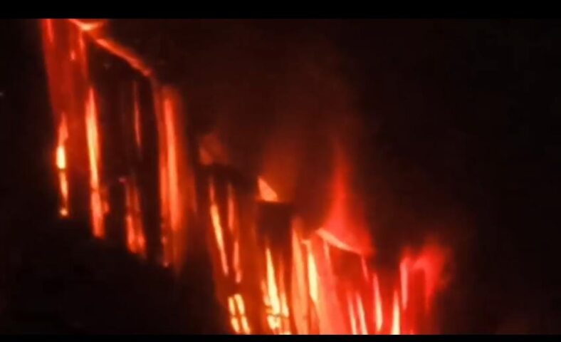 A massive fire at a banquet hall caused losses worth lakhs, Averting a major tragedy during the wedding season.