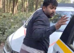 Taxi Driver's Brutality in Lakhimpur Kheri, Youth Clings to Bonnet After Collision, Driver Speeds for 4 KM