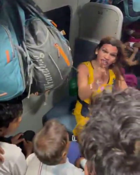 Ruckus on a moving train, Video of transgender man behaving indecently on train 15904 near Saharanpur goes viral, RPF investigates in Saharanpur