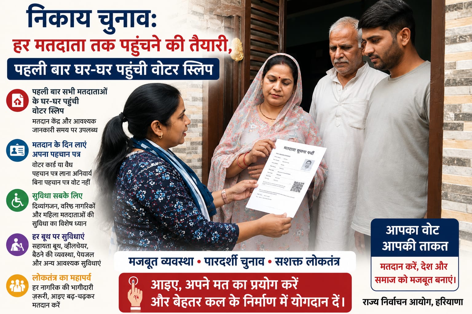Municipal elections, Preparations underway to reach every voter, Voter slips delivered to every household for the first time