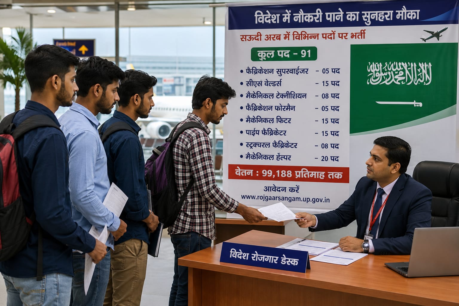 A golden opportunity to find a job abroad, Recruitment begins for 91 positions in Saudi Arabia