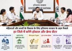 Haryana government's focus on women and child development, Hostels and creches for working women to be built in every district