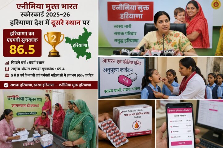 Haryana ranks second in the country in the Anaemia Free India Campaign
