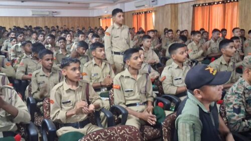 Cadets received career guidance, Social service and military training at the NCC camp.