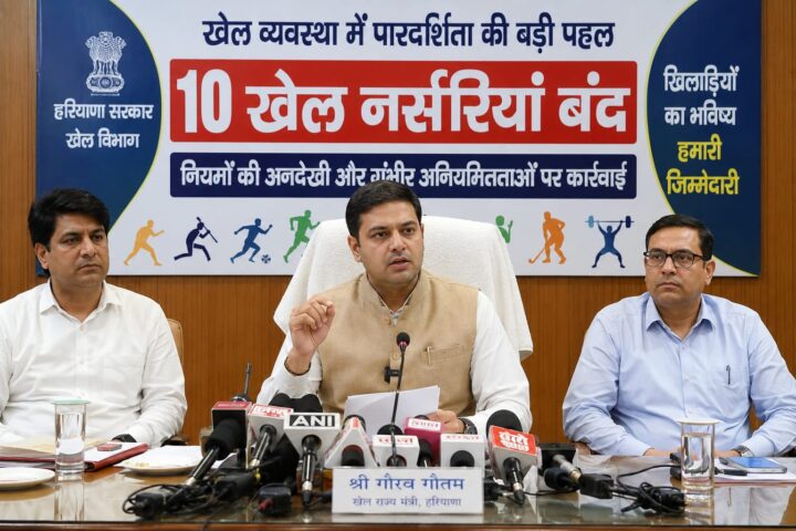 A major initiative to bring transparency in the sports system in Haryana, 10 sports nurseries closed in Haryana.