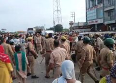 सहारनपुर में एक शव रखकर हाईवे जाम कर दिया गया; पुलिस ने लाठीचार्ज किया; पथराव से हंगामा हुआ और 1 करोड़ रुपये मुआवजे की मांग उठी।