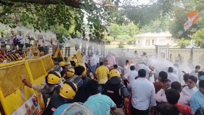 Congress Protest in Chandigarh