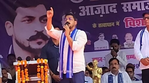 Chandrashekhar Azad gives a blunt response regarding alliances, stating, "We will not go knocking on anyone's door"; also raises questions about EVMs.
