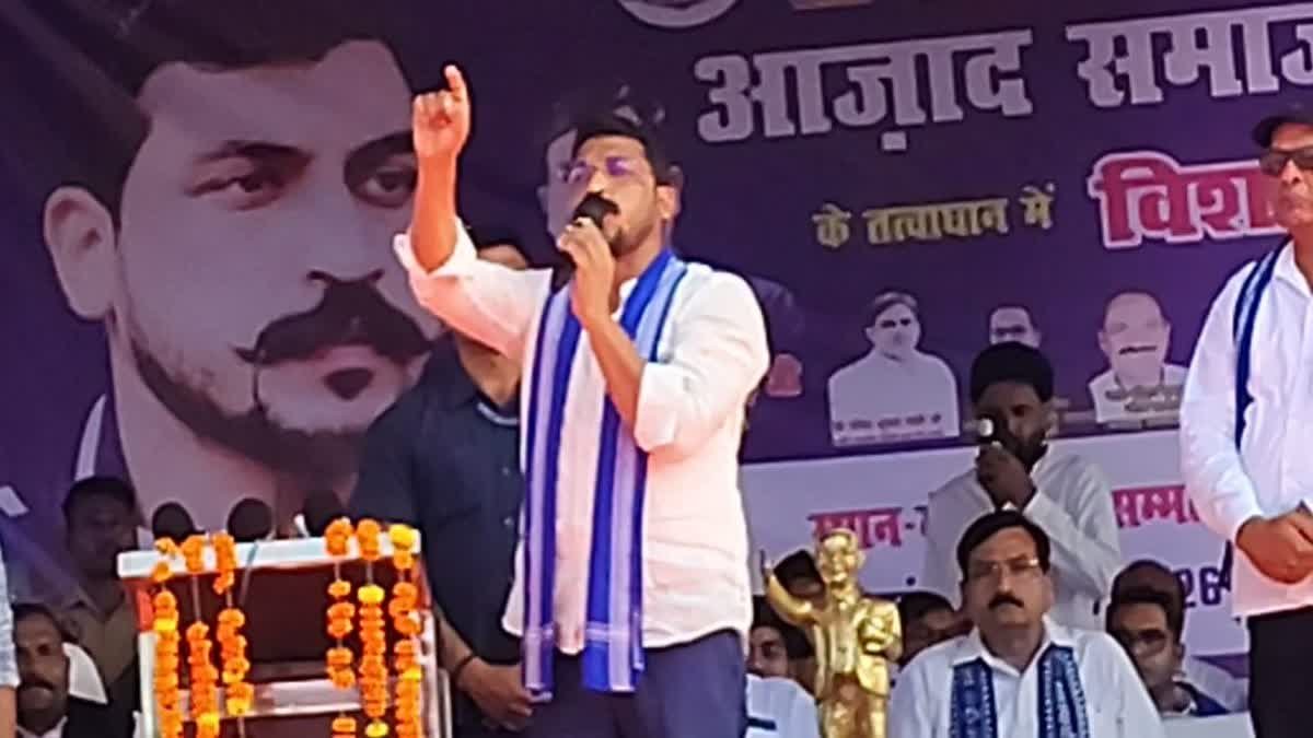 Chandrashekhar Azad gives a blunt response regarding alliances, stating, "We will not go knocking on anyone's door"; also raises questions about EVMs.