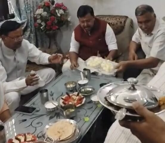 Nitin Nabin had a meal at a Dalit activist's home